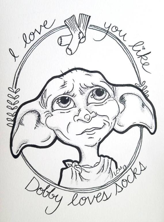 Dobby Drawing at PaintingValley.com | Explore collection of Dobby Drawing