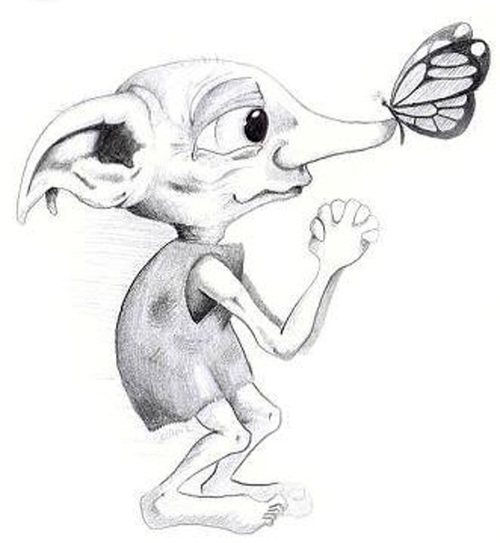 500x543 Image About Text - Dobby Drawing