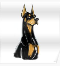 210x230 doberman pinscher drawing posters redbubble - Doberman Pinscher Drawing