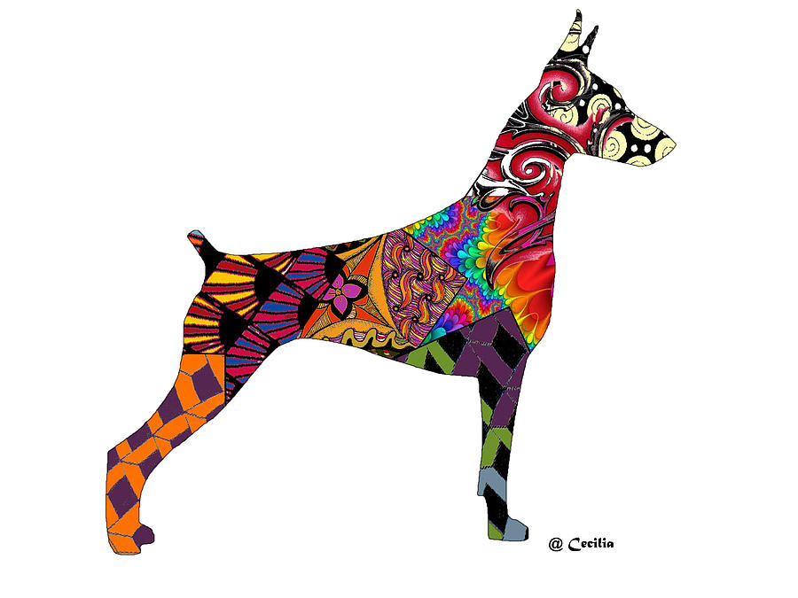 900x675 the doberman in eternity drawing - Doberman Pinscher Drawing