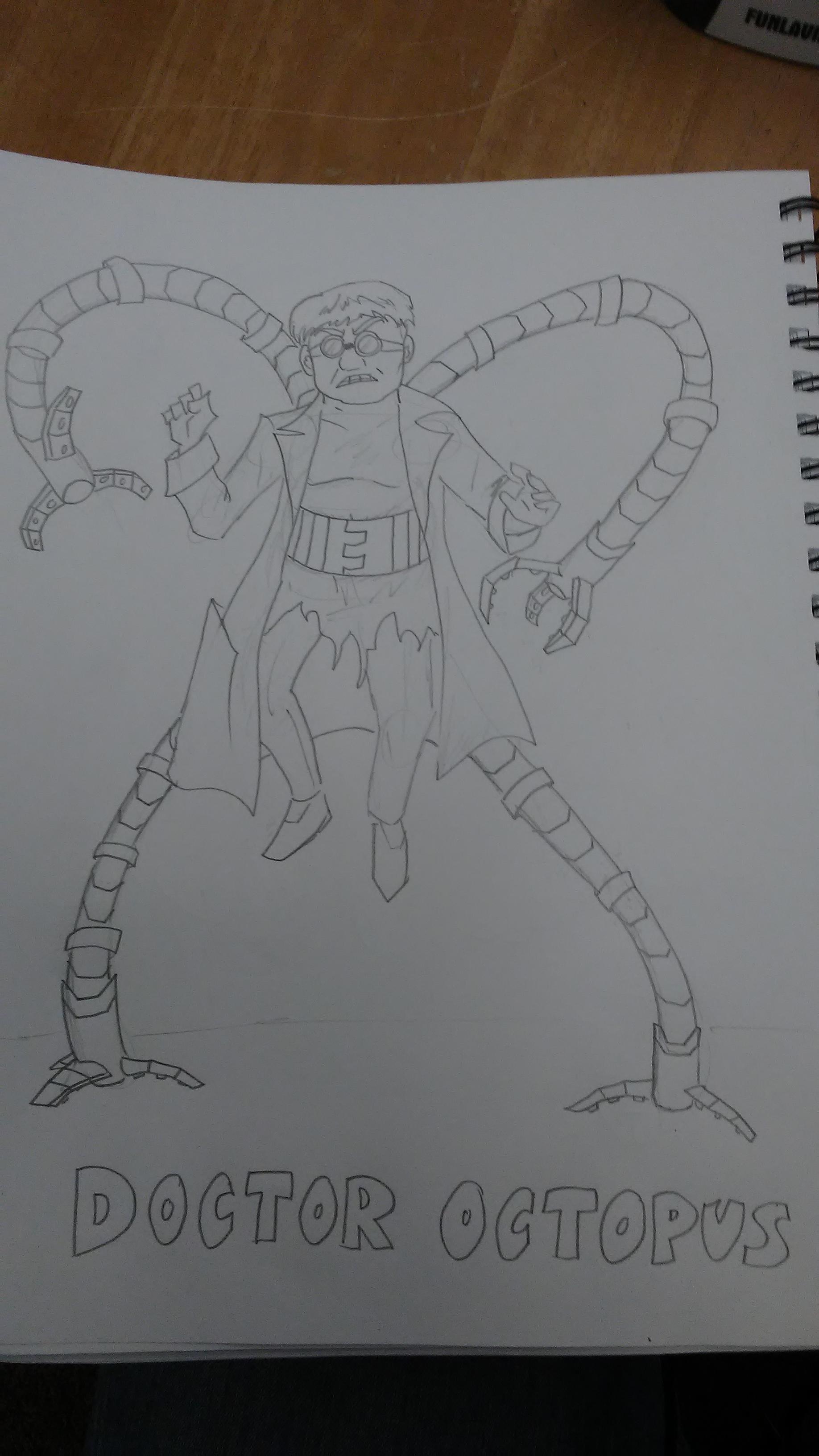 1836x3264 drawing of doc ock i made when i was bored spiderman - Doc Ock Drawing