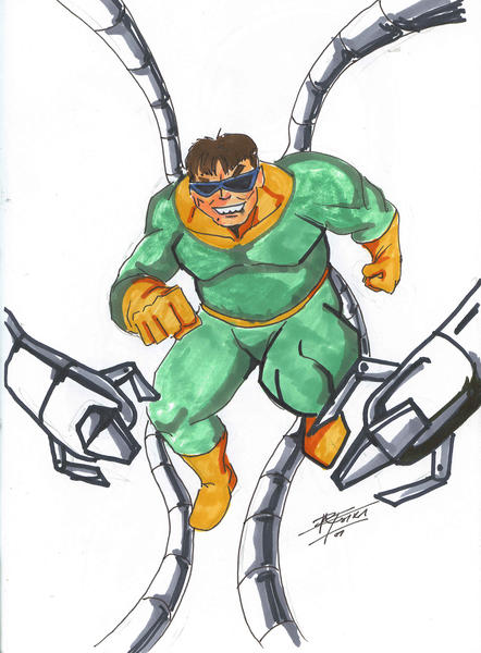 442x600 ninja turtles vs doctor octopus - Doc Ock Drawing