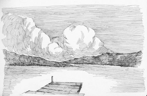 500x327 Dock On The Potomac Design Kitten - Dock Drawing