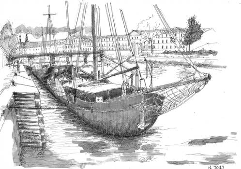 498x350 Fast Drawing Of Paris Dock - Dock Drawing