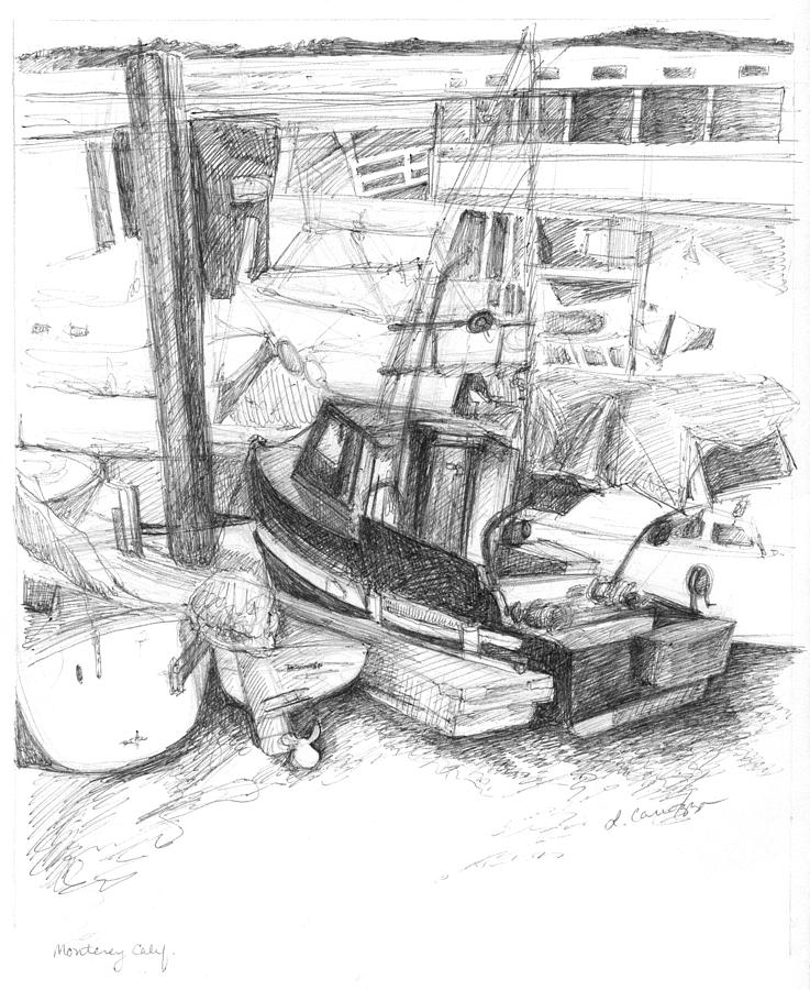 737x900 Monterey Boat Dock Drawing - Dock Drawing