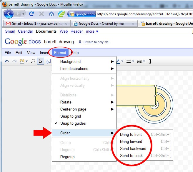 656x585 google docs 'custom shapes and lines, snap to guides, draw - Docs Drawing