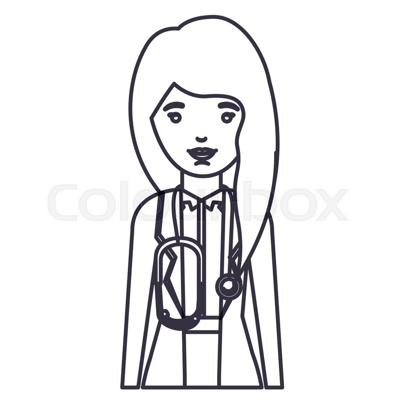 800x800 Doctor Woman Cartoon Icon Avatar Stock Vector Colourbox - Doctor Cartoon Drawing