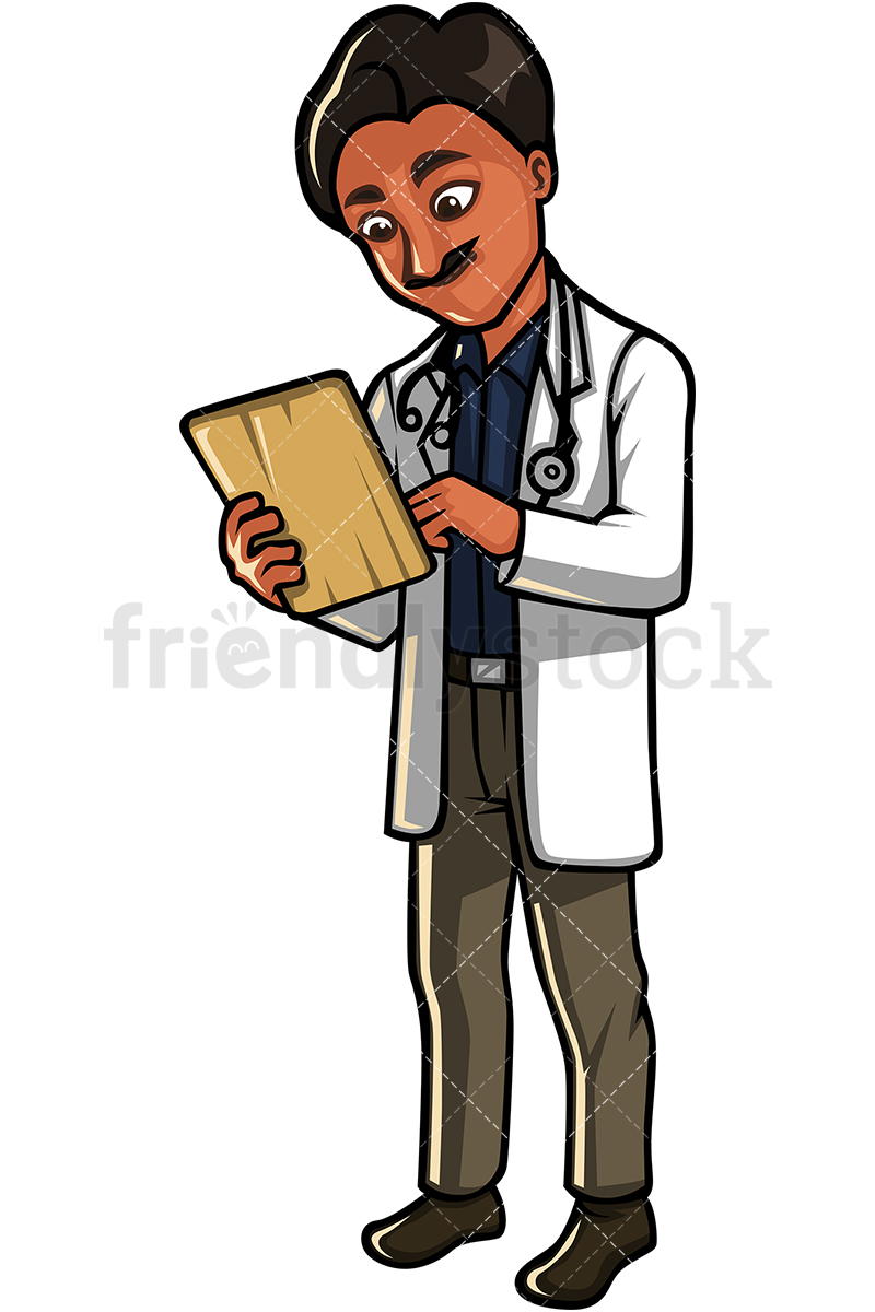 800x1200 Indian Doctor Cartoon Vector Clipart - Doctor Cartoon Drawing