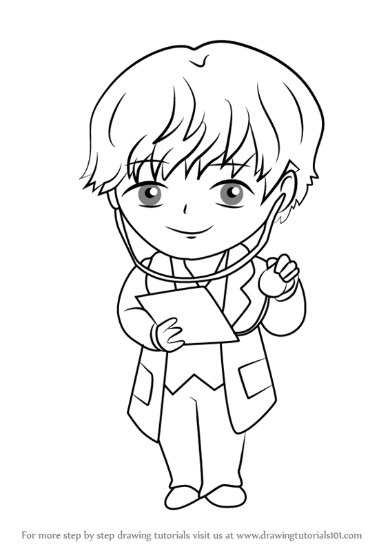 566x800 learn how to draw doctor guest from mystic messenger - Doctor Drawing