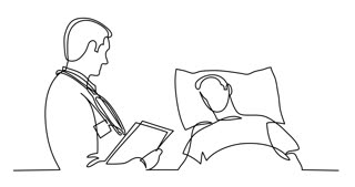 320x169 Self Drawing Animation Of Continuous Line Drawing Of Doctor - Doctor Drawing