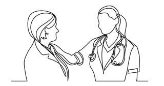320x169 Self Drawing Animation Of Continuous Line Drawing Of Doctor - Doctor Drawing