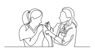 320x169 Self Drawing Animation Of Continuous Line Drawing Of Doctor Making - Doctor Drawing