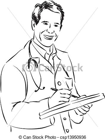 354x470 Original Doctor Illustration - Doctor Drawing Images