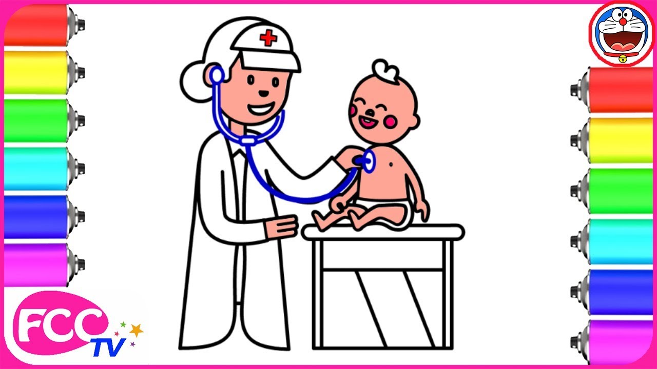 1280x720 How To Draw The Nurse, Doctor Coloring - Doctor Drawing Pictures