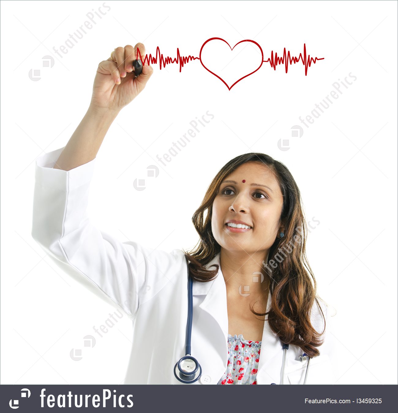 1300x1348 people at work doctor drawing a heartbeat - Doctor Drawing Pictures