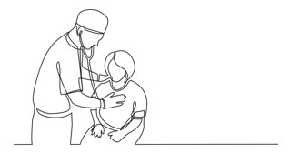 320x169 Self Drawing Animation Of Continuous Line Drawing Of Doctor - Doctor Drawing Pictures