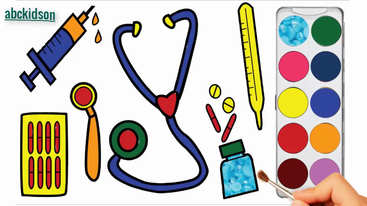 1280x720 how to draw doctors kit for kids - Doctor Tools Drawing