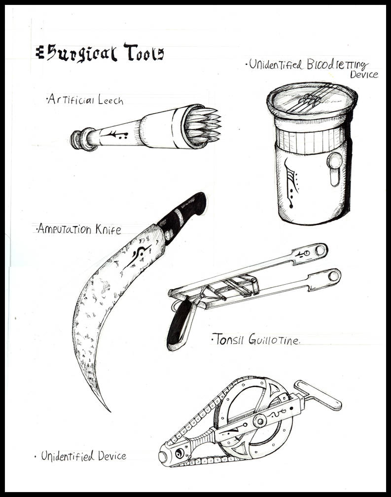 793x1007 plague doctor tools - Doctor Tools Drawing