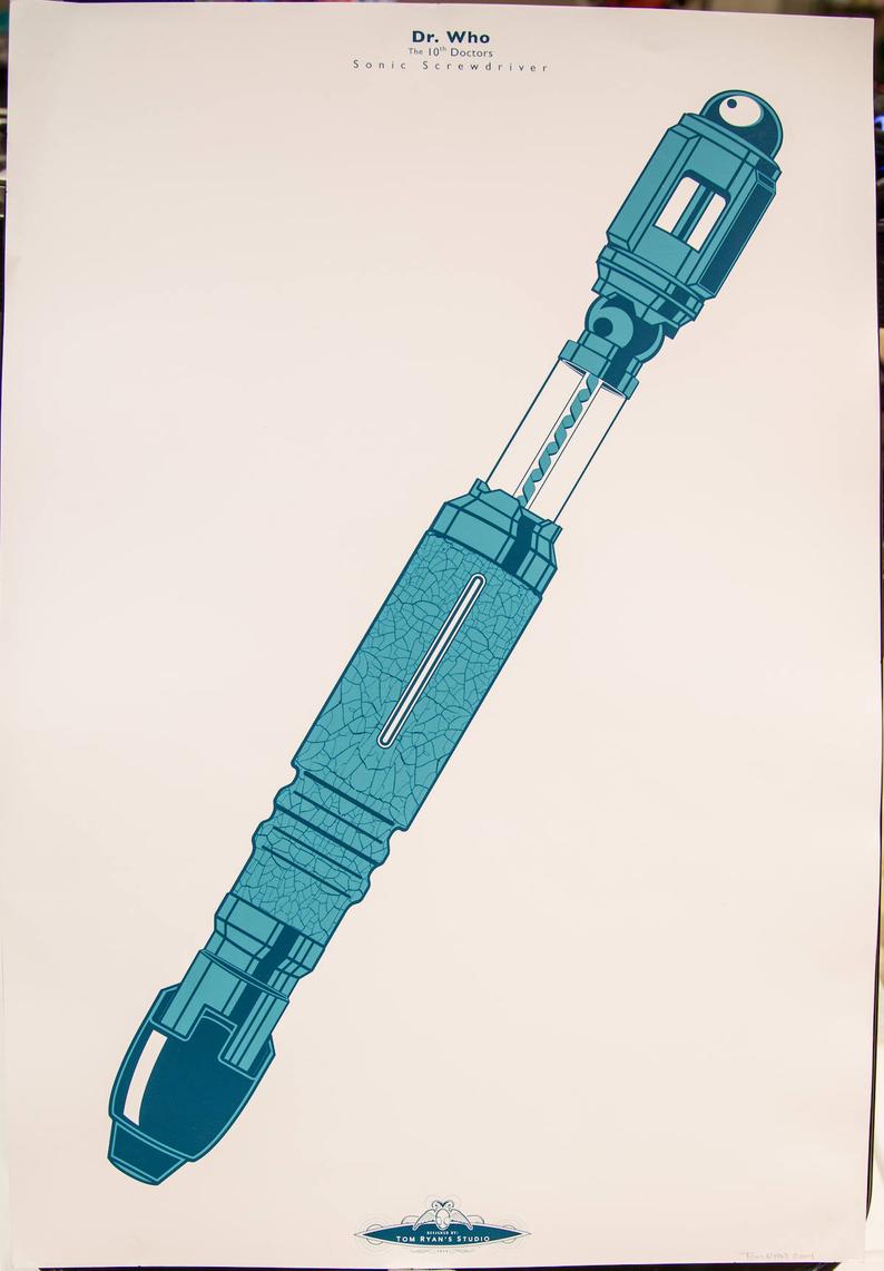 794x1141 doctor who sonic screwdriver poster etsy - Doctor Who Sonic Screwdriver Drawing