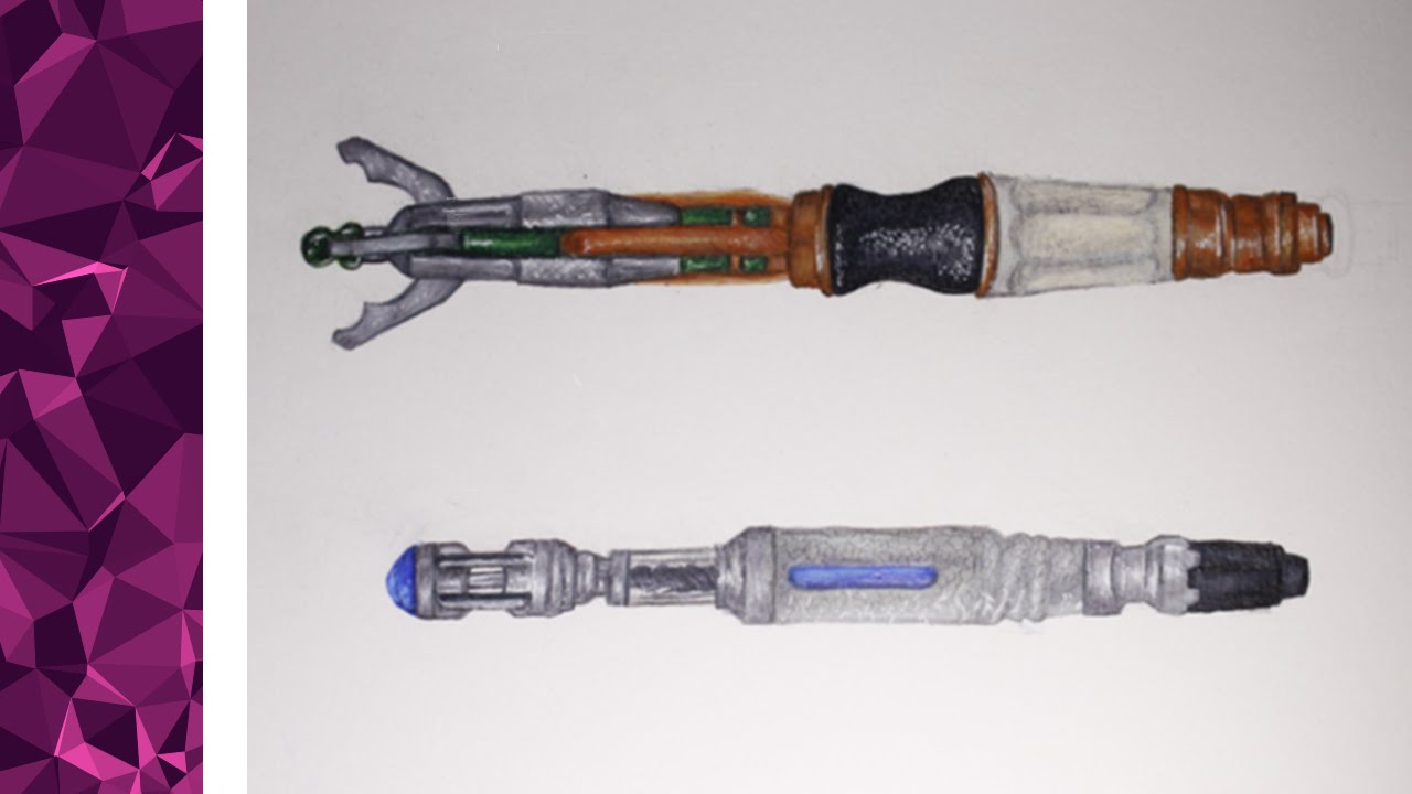 1280x720 drawing realistic sonic screwdrivers i doctor who - Doctor Who Sonic Screwdriver Drawing