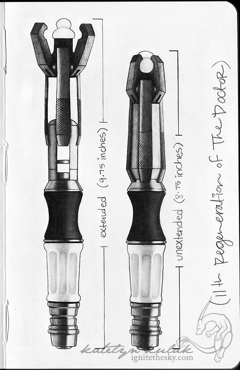 482x743 sonic screwdriver - Doctor Who Sonic Screwdriver Drawing