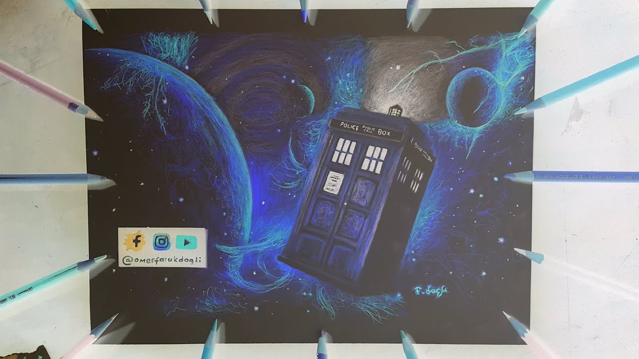 1280x720 Drawing Tardis Doctor Who - Doctor Who Tardis Drawing