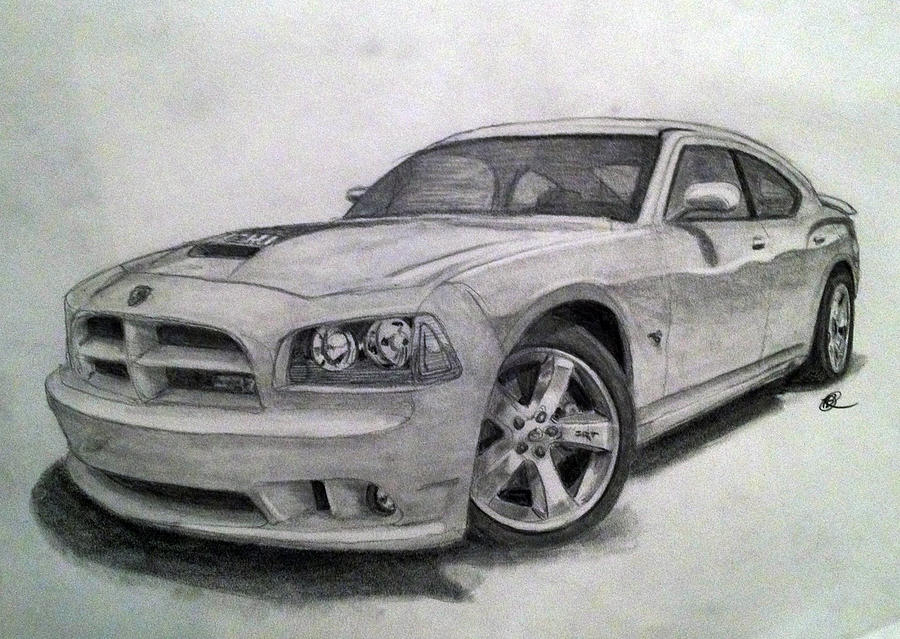 Нарисовать dodge charger