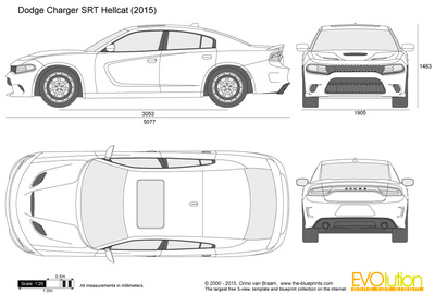 Чертеж dodge charger