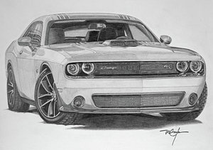 300x211 Challenger Drawings - Dodge Drawing