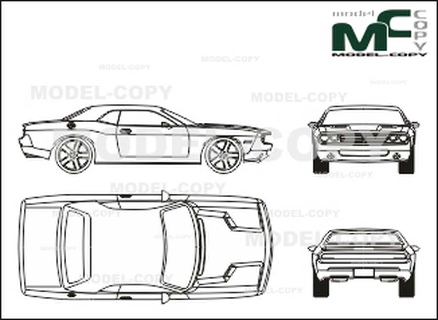 886x649 Dodge Challenger - Dodge Drawing