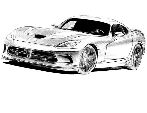 570x440 Dodge Viper Drawing T Shirt Etsy - Dodge Drawing
