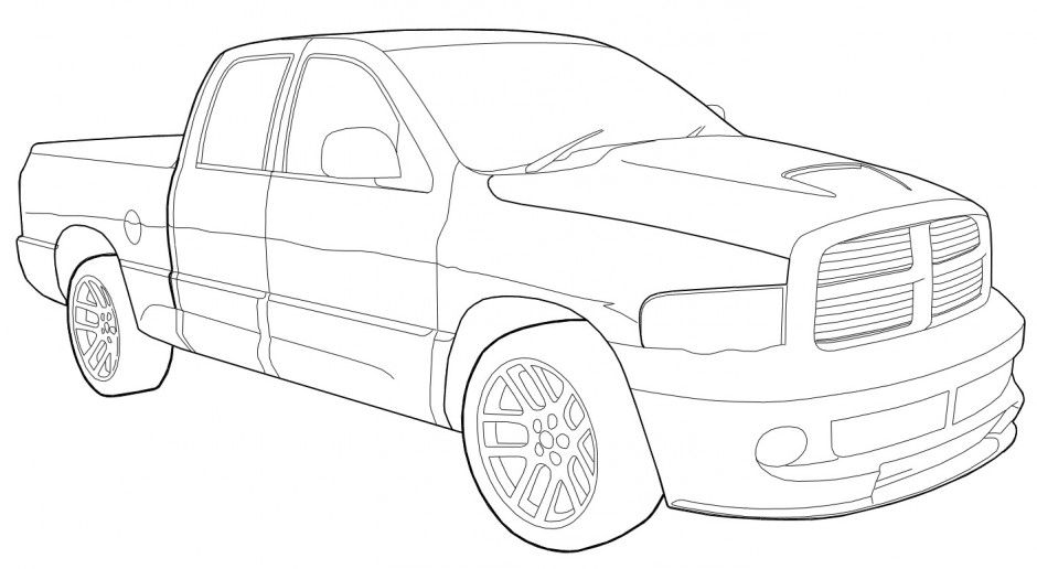 940x516 Dodge Ram Trucks Truck Car Coloring Pages New Cars - Dodge Ram Drawing