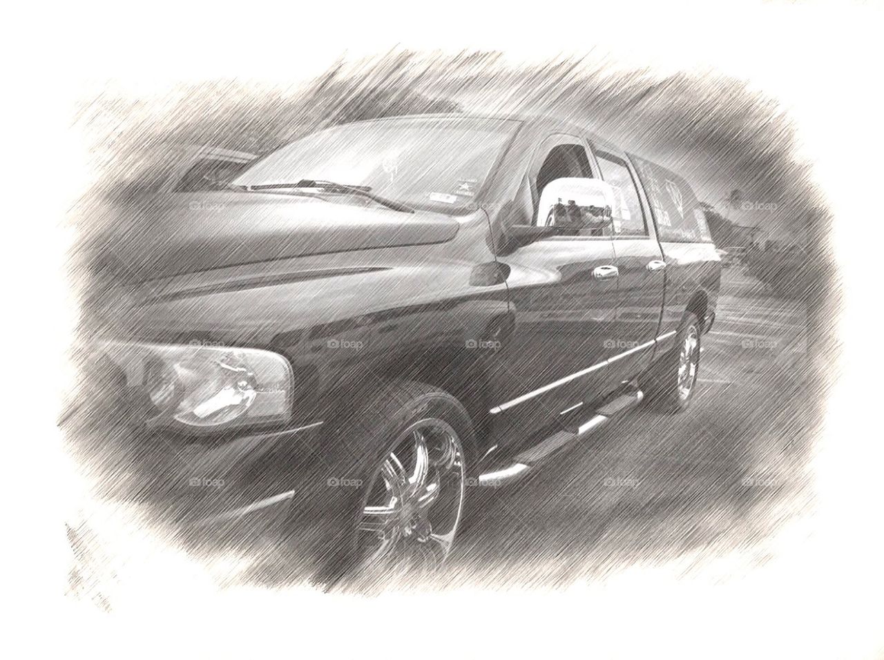 1280x956 Drawing Of Dodge Ram Stock Photo - Dodge Ram Drawing