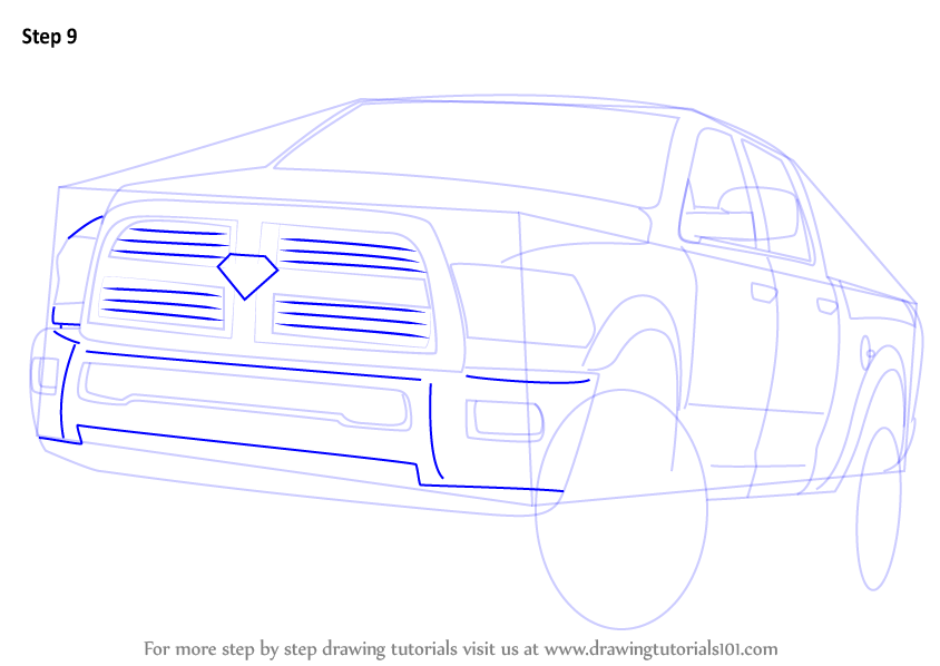 844x598 Learn How To Draw A Ram Truck - Dodge Ram Drawing