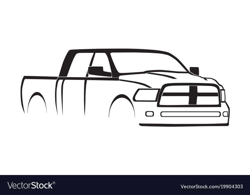 1000x780 Huge Collection Of 'dodge Truck Silhouette' Download More Than - Dodge Truck Drawing