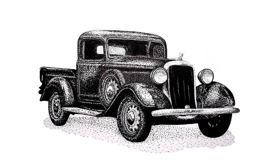 900x565 Dodge Truck Canvas Print Canvas Art - Dodge Truck Drawing