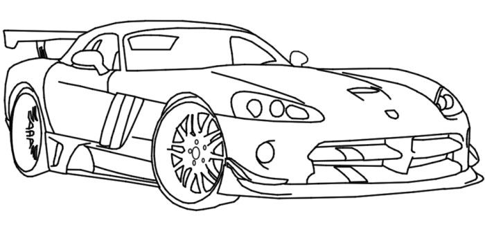 700x325 Dodge Viper Coloring - Dodge Viper Drawing