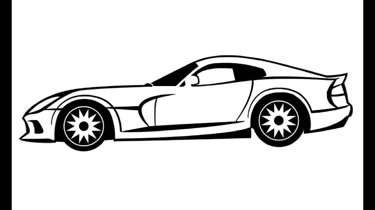 1280x720 how to draw a dodge viper kak narisovat dodge viper - Dodge Viper Drawing