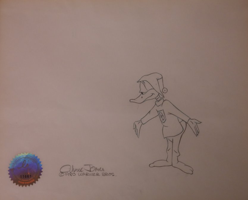 834x673 duck dodgers production drawing and cel - Dodgers Drawing