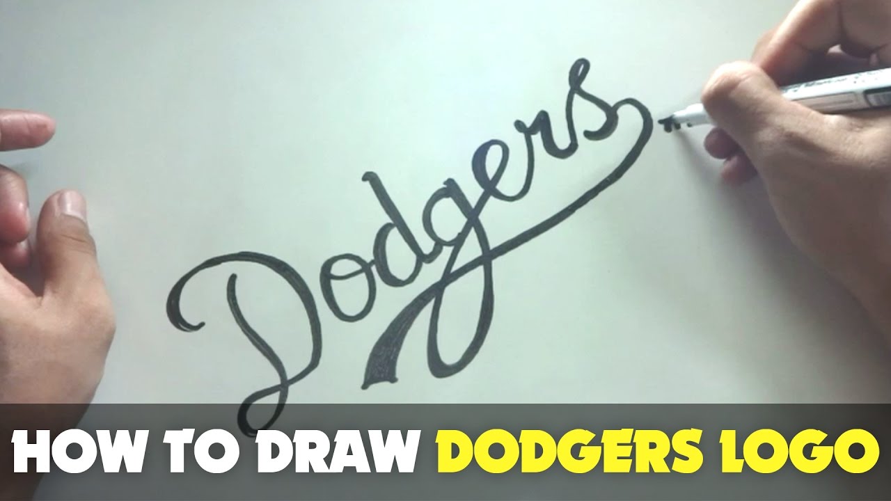 1280x720 how to draw a cartoon - Dodgers Drawing