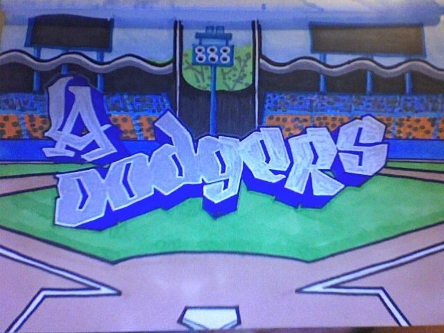640x480 los angeles dodgers stadium drawing - Dodgers Drawing