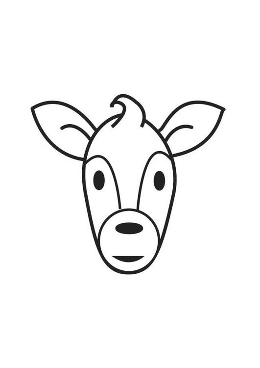 531x750 coloring - Doe Head Drawing