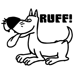 300x300 Dog Barking Sticker - Dog Barking Drawing