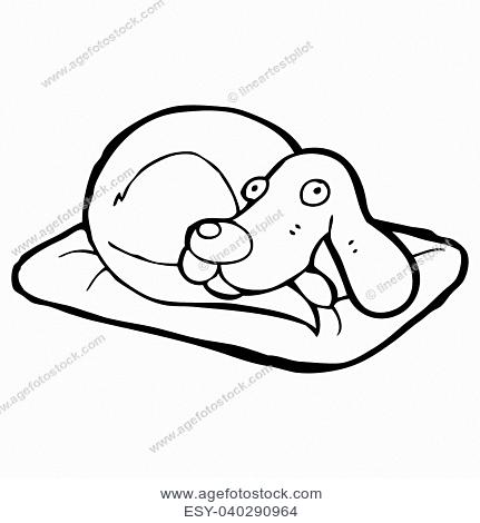 431x470 Doodle Dog Bed Stock Photos And Images Age Fotostock - Dog Bed Drawing