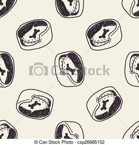 450x470 Doodle Dog Bed Clipart Vector - Dog Bed Drawing