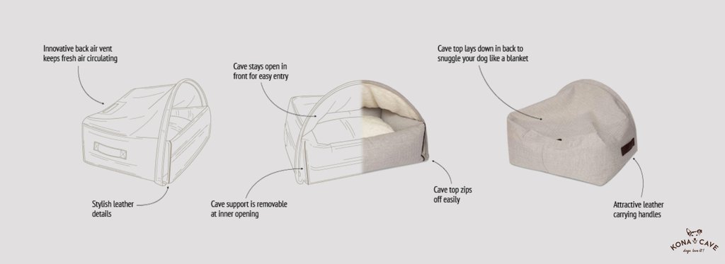 1024x373 Kona Designer Dog Beds For Large Dogs - Dog Bed Drawing