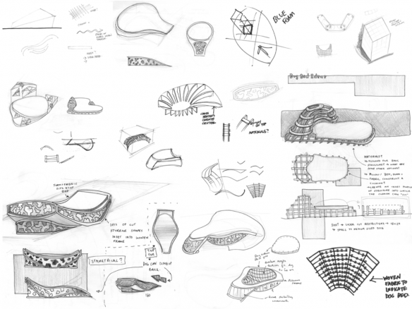 584x438 toyo ito dog bed husformation toyo ito, dog bed, drawings - Dog Bed Drawing