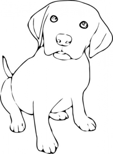 367x500 Free Dog Black And White Clipart - Dog Black And White Drawing