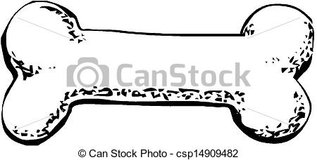 450x228 Outlined Dog Bone Vector Illustration - Dog Bone Drawing