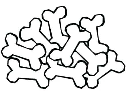 440x330 Dog Bone Coloring - Dog Bone Drawing